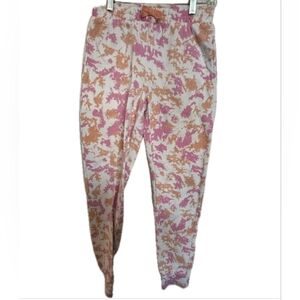 Kids Pink and Orange Tie-Dye Sweatpants